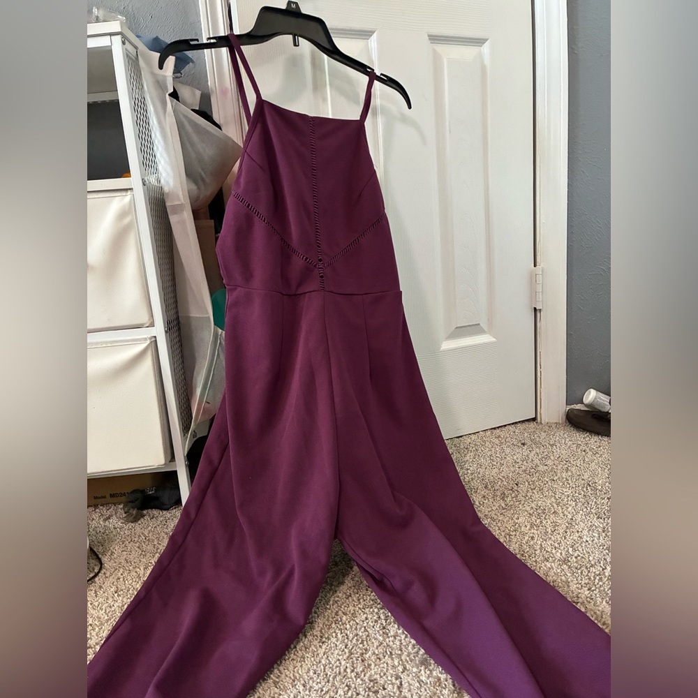 Purple Sleeveless Jumpsuit